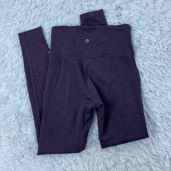 Lululemon Power Within Super High-Rise Pant 28" Heathered Black Currant - Picture 7 of 7